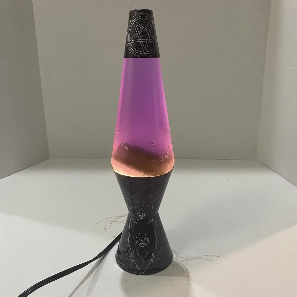 LAVA Lamp Sabbatic Goat 14.5” Spencer’s Exclusive Purple Liquid Black Wax